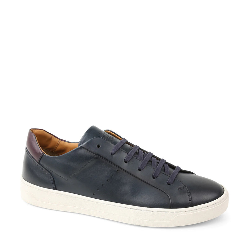 Dante Lace-to-Toe Leather Sneaker - Navy – Bruno Magli