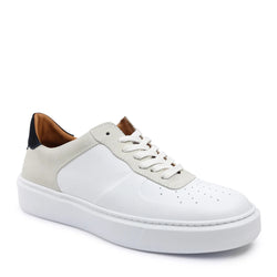 Falcone Leather Sport Lace-Up Sneaker - White/Ice
