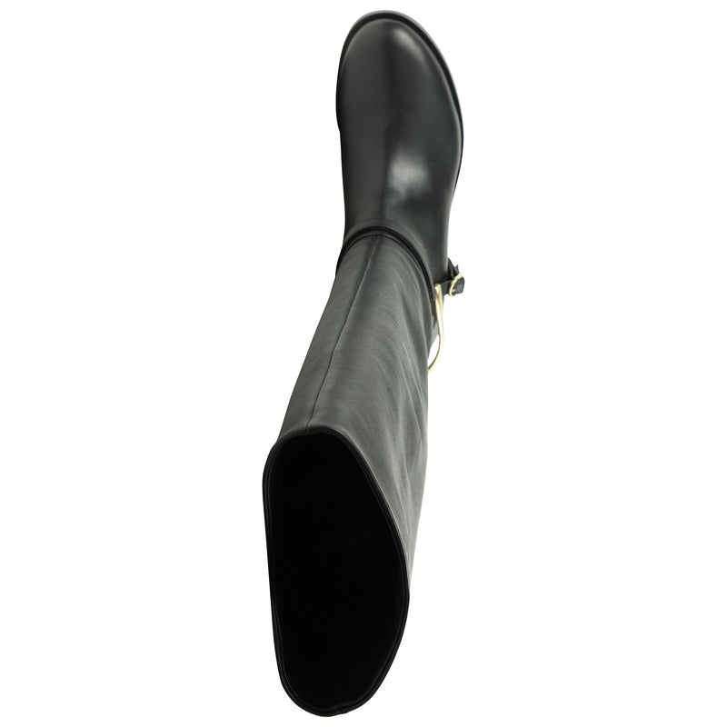 Bruno Magli-Agnese Knee High Boot-Women's Riding Boot-Italian Leather - Black - interior lining