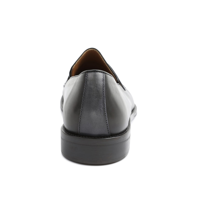 Arezzo Burnished Penny Loafer - Black/Dark Grey