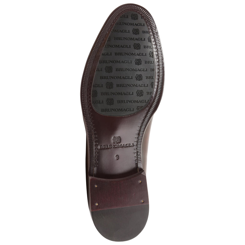 Arezzo Burnished Penny Loafer - Cognac/Dark Brown