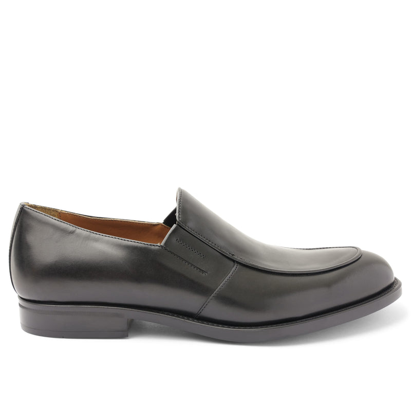 Barberino Leather Slip On Loafer - Black