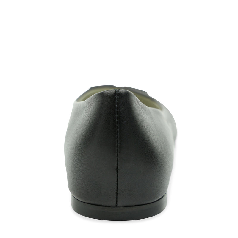 Bibi Leather Flat - Black