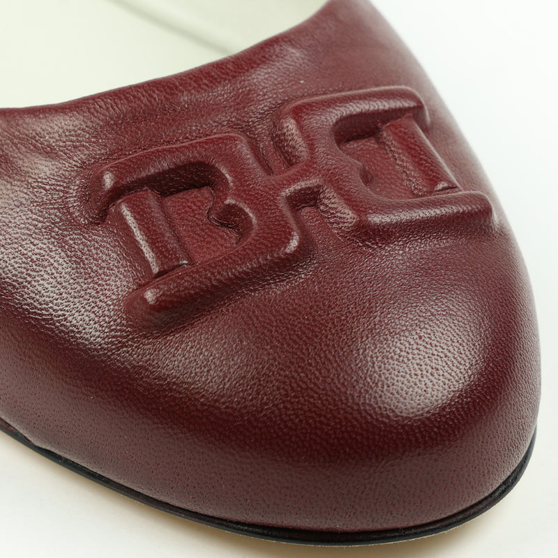 Bibi Leather Flat - Bordo