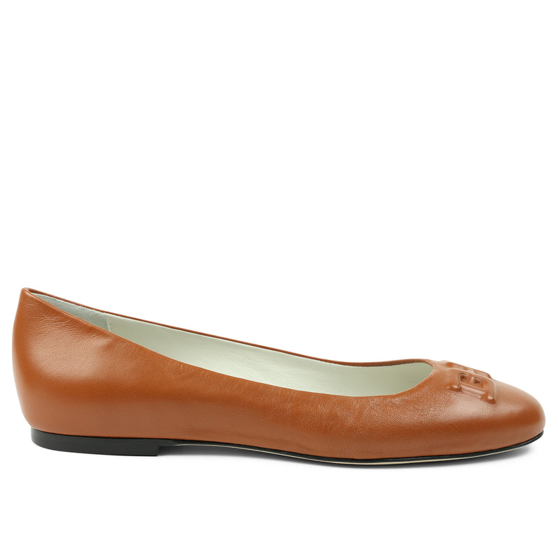 Bibi Leather Flat Cognac Bruno Magli