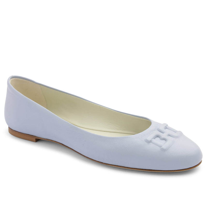 Bibi Leather Flat - Light Blue