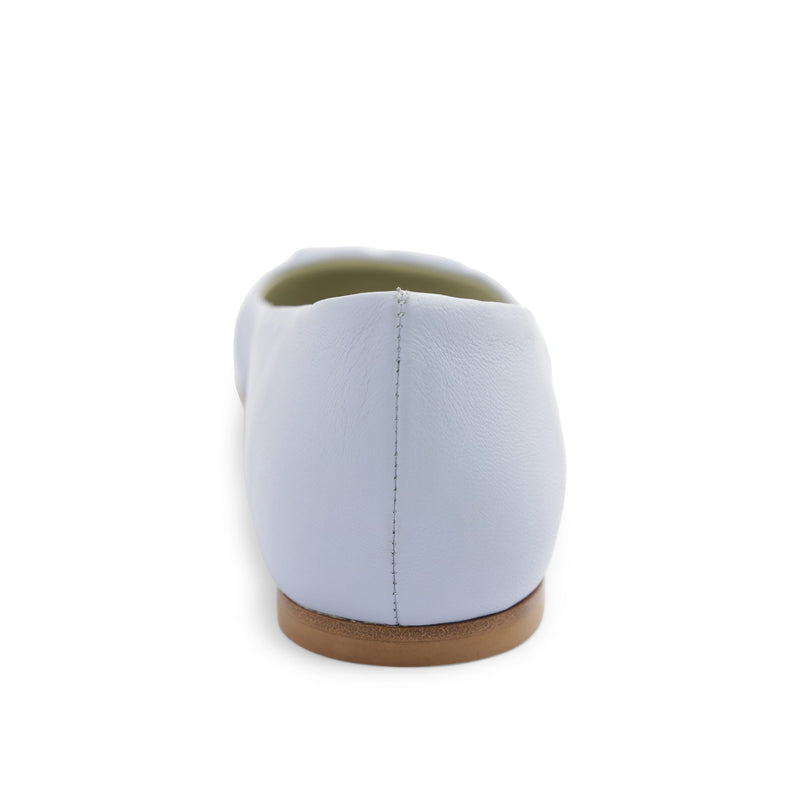 Bibi Leather Flat - Light Blue