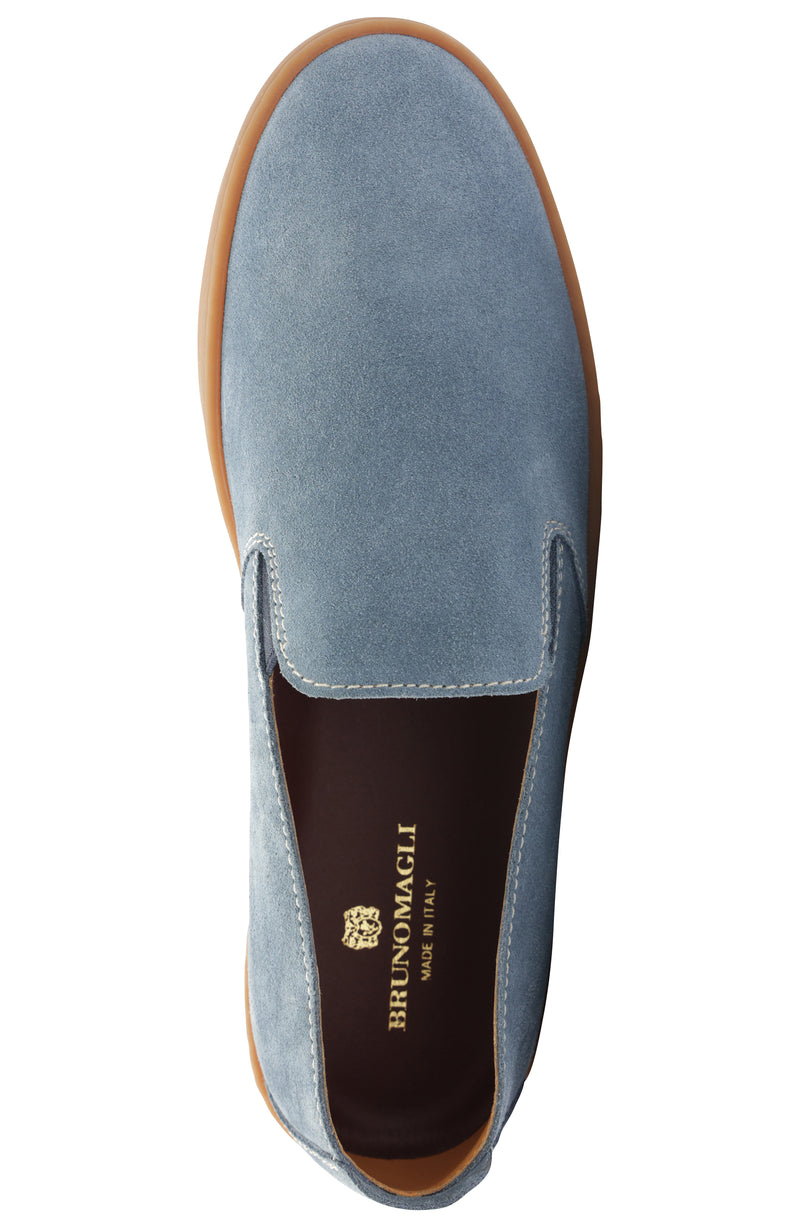 Bilboa Suede Slip On Sneaker - Light Blue