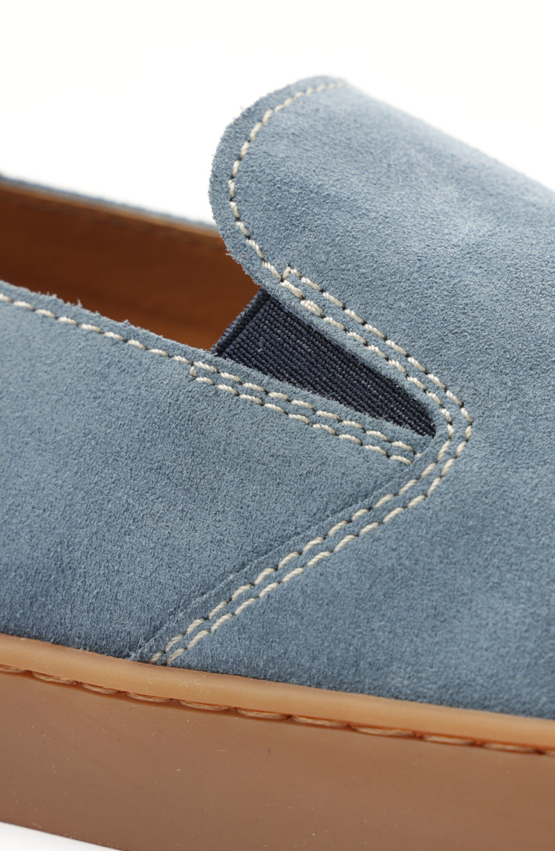 Bilboa Suede Slip On Sneaker - Light Blue