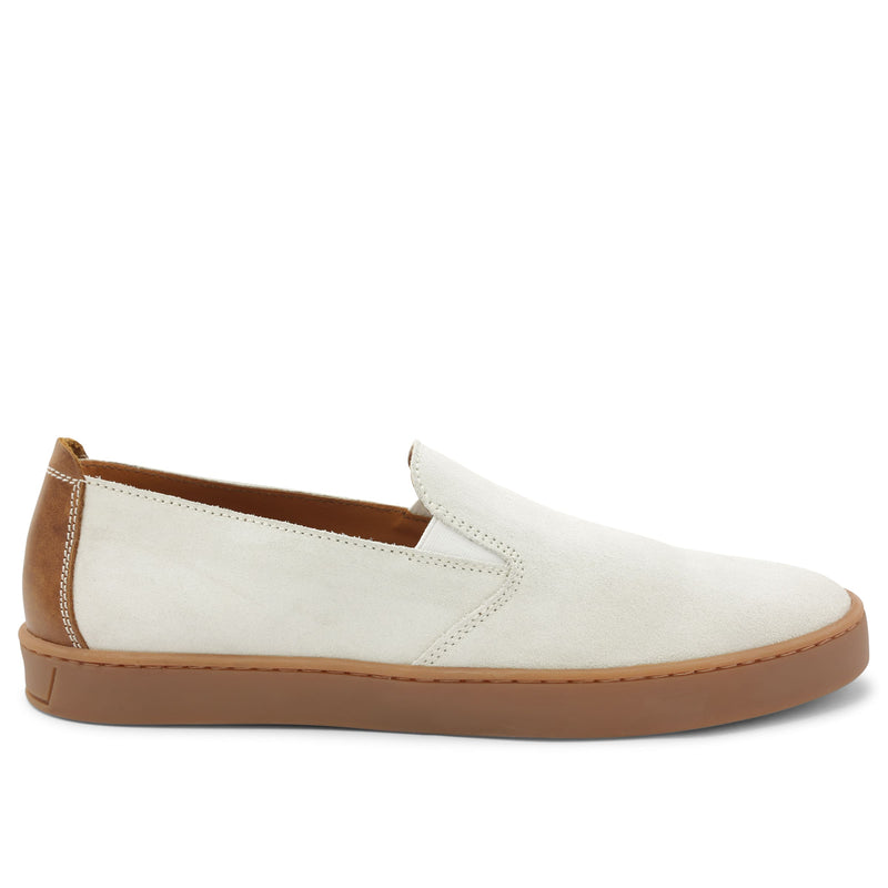 Bilboa Suede Slip On Sneaker - White