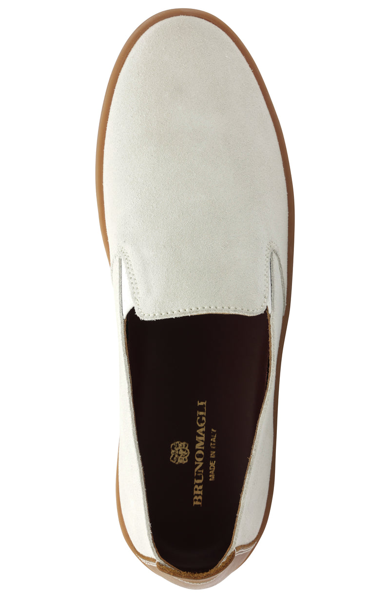 Bilboa Suede Slip On Sneaker - White