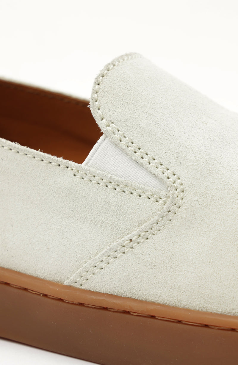 Bilboa Suede Slip On Sneaker - White