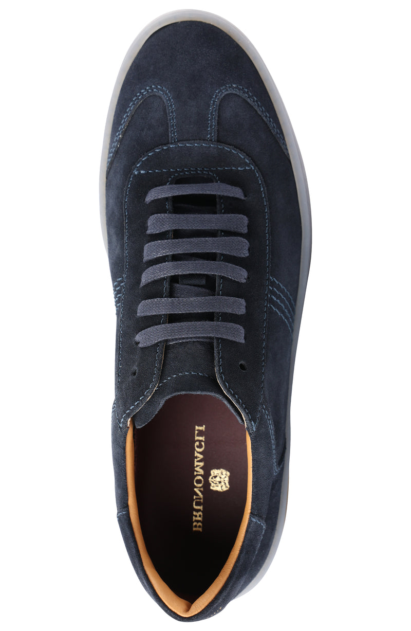 Bono Suede Lace-Up Sneaker - Navy