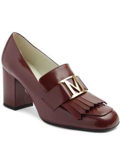 Brianne Chunky Heel Leather Loafer - Bordeaux