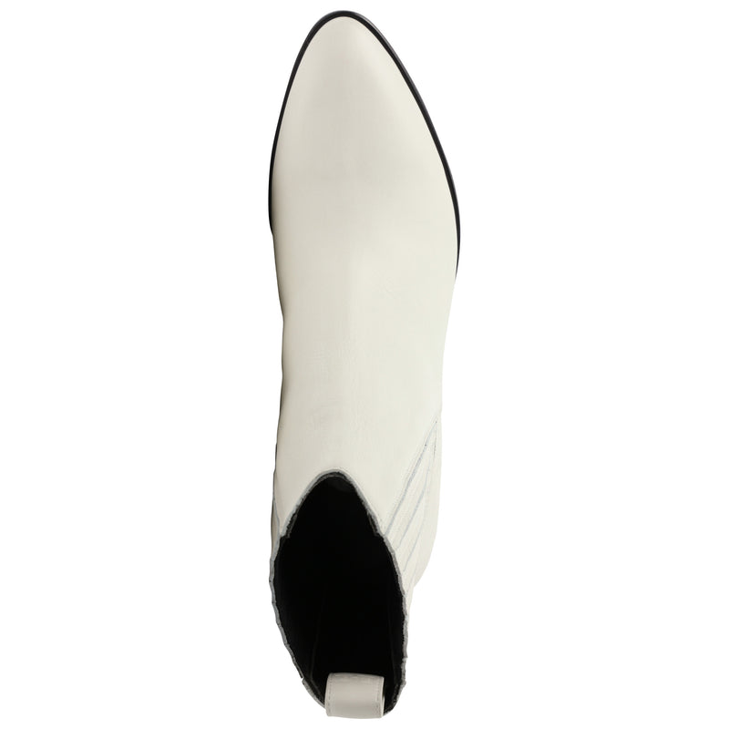 Bruno Magli-Campo Leather Chelsea Boot-Women's Bootie-Italian Leather - White- Pointed Toe-Top