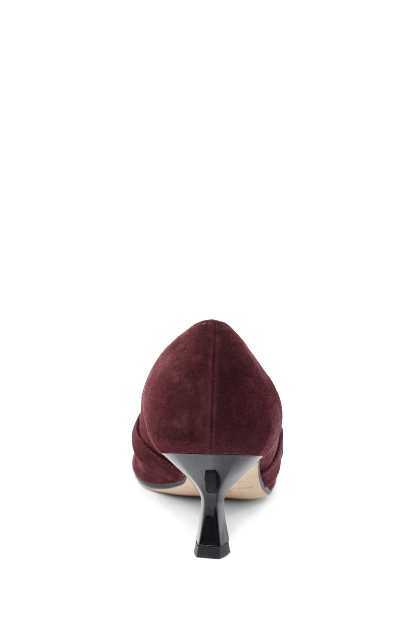 Carmen Elegant Suede Pump - Bordeaux