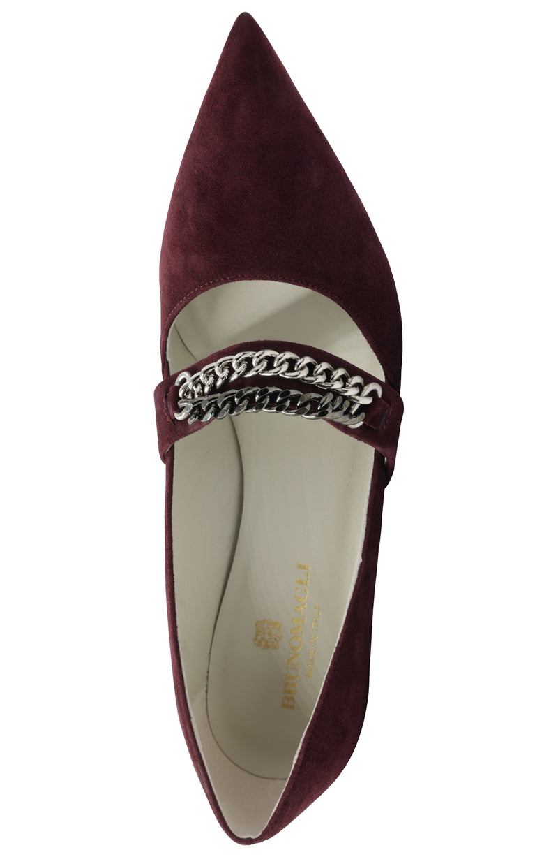 Carmen Elegant Suede Pump - Bordeaux