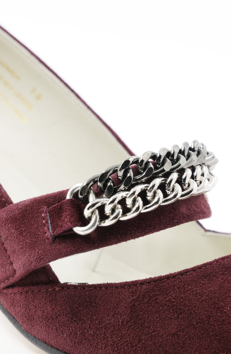 Carmen Elegant Suede Pump - Bordeaux