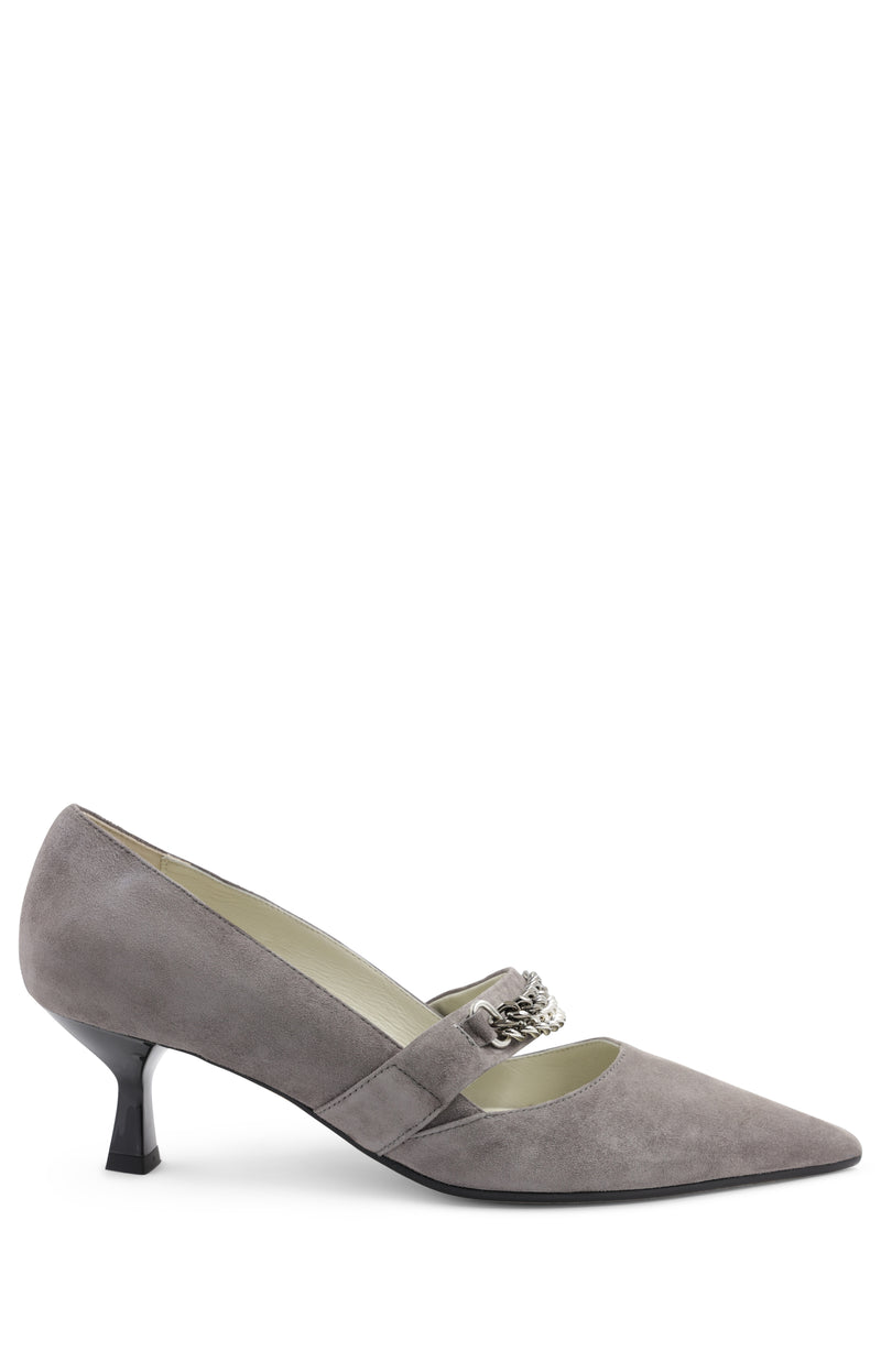 Carmen Elegant Suede Pump - Mink