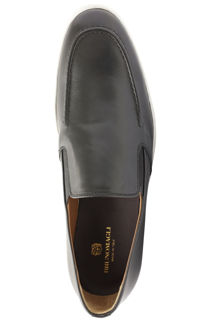 Cielio Leather Venetian Loafer - Black