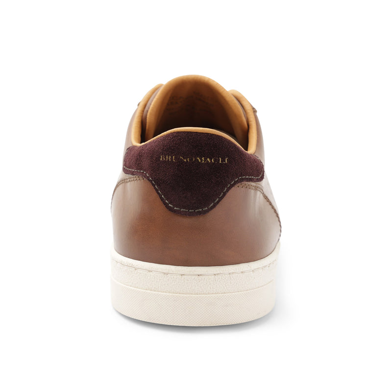 Ducca Lace-Up Leather Oxford Sneaker - Cognac