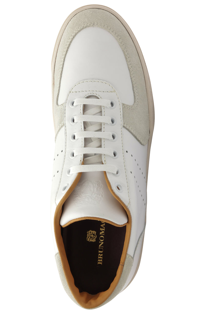 Ducca Lace-Up Leather Oxford Sneaker - White