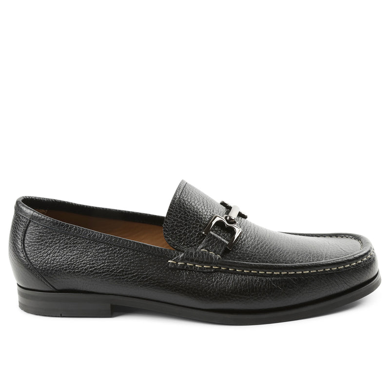 Enrico Leather Bit Loafer Slip-On - Black