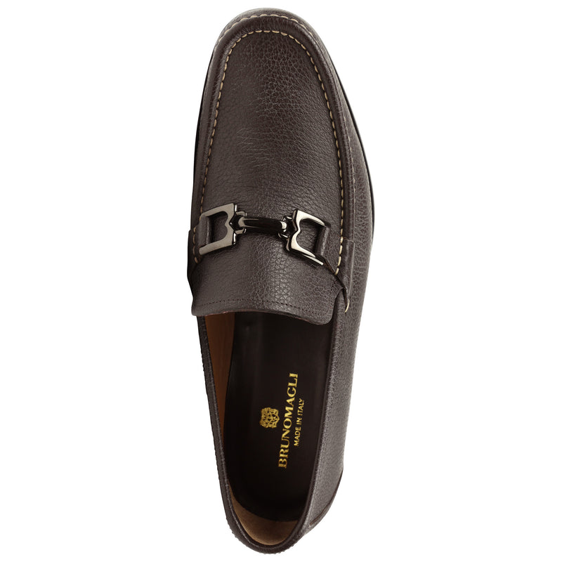 Enrico Leather Bit Loafer Slip-On - Dark Brown