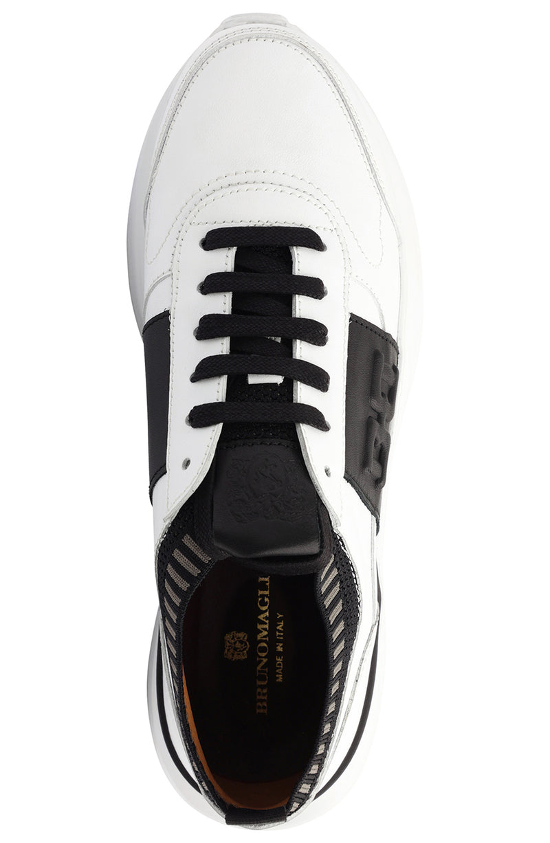 Gatti Luxury Sport Leather Sneaker - White/Black