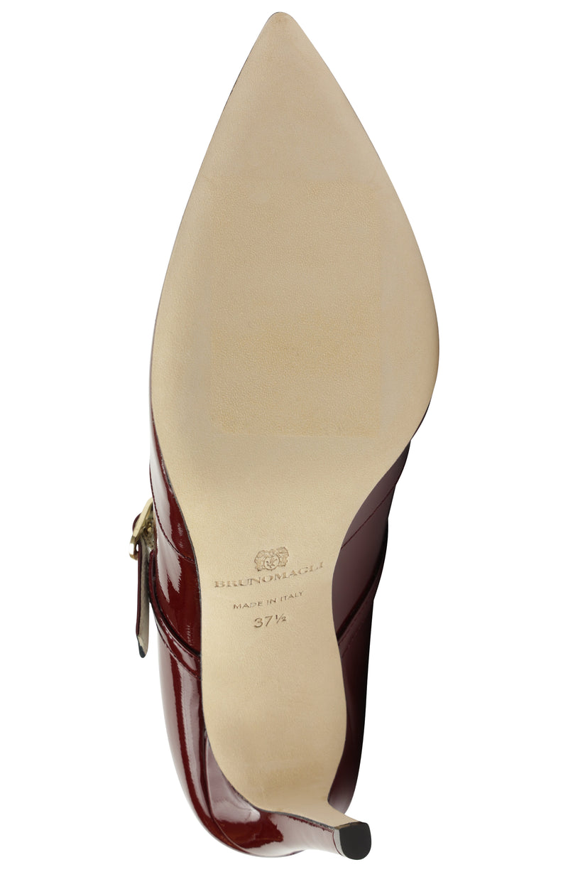 Gemma Mary-Jane Leather Pump - Bordeaux Patent