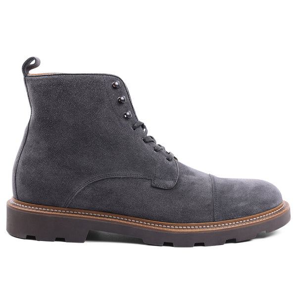 Grafton Cap-Toe Lace-Up Boot - Dark Grey