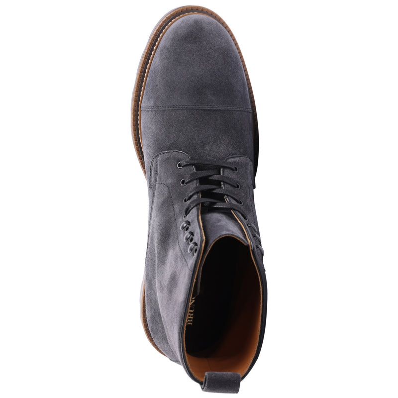 Grafton Cap-Toe Lace-Up Boot - Dark Grey