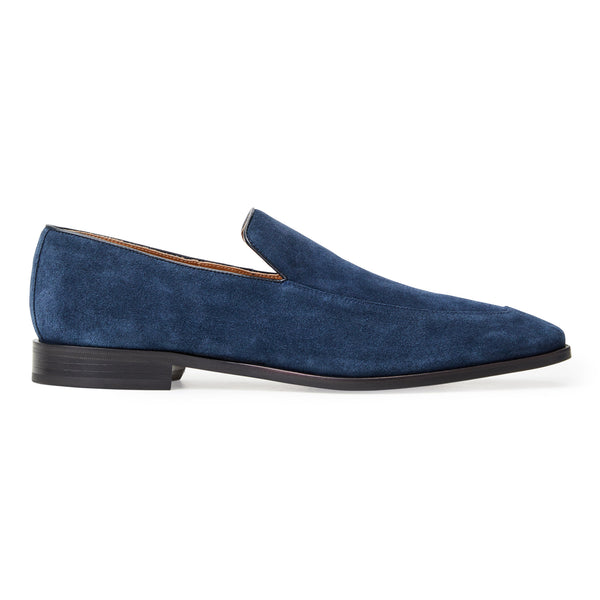 COLLEZIONE IVAN SLIP-ON SUEDE LOAFER-NAVY