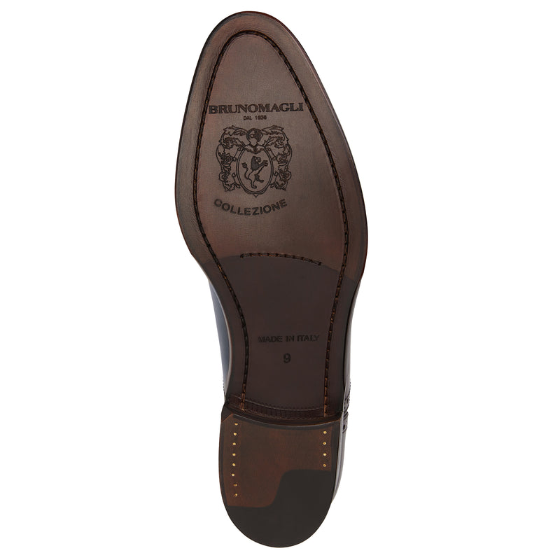 COLLEZIONE JACK LEATHER LACE -UP OXFORD-NAVY