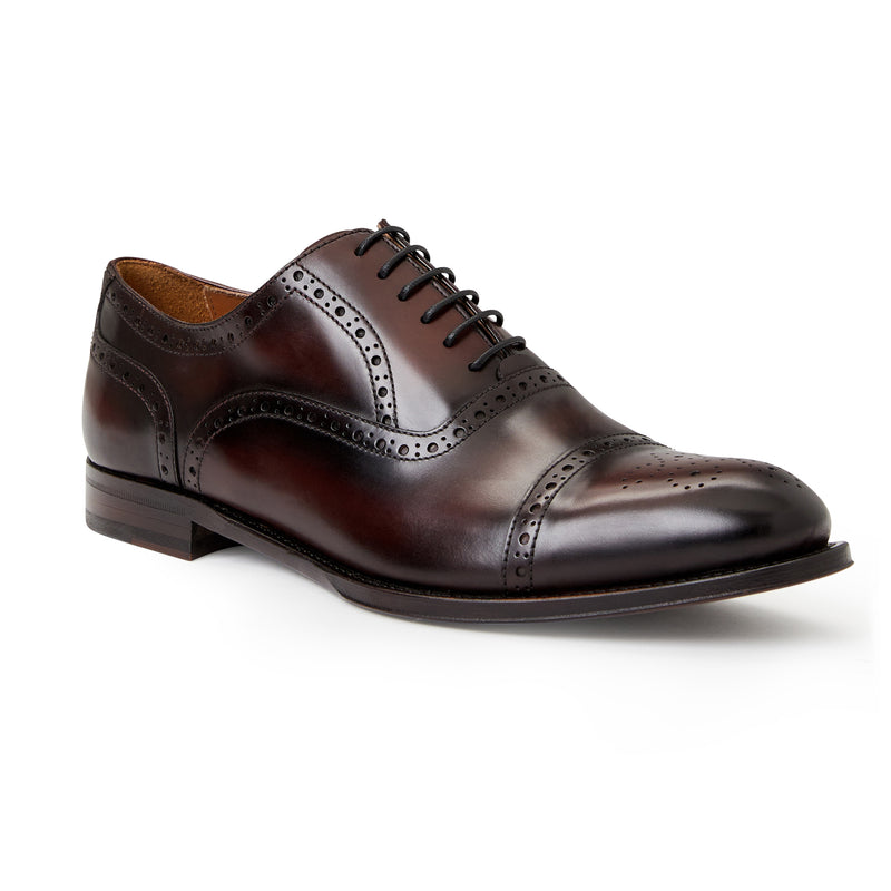 COLLEZIONE JACK LEATHER LACE -UP OXFORD-RUST