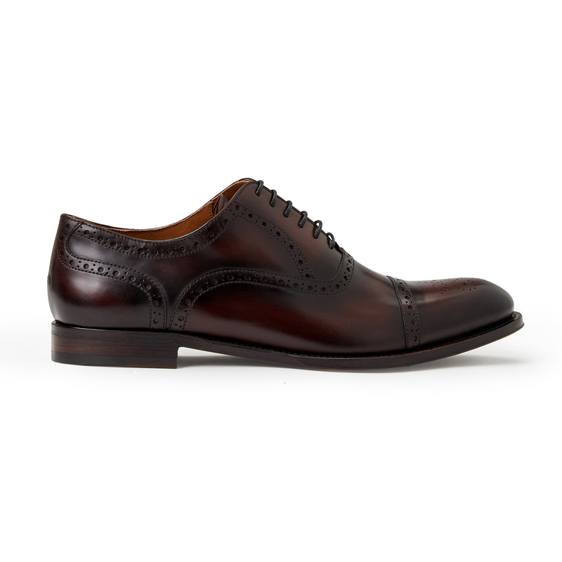 COLLEZIONE JACK LEATHER LACE -UP OXFORD-RUST
