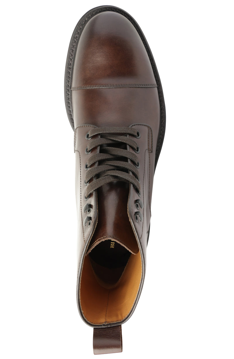 King Casual Cap-Toe Leather Boot - Brown