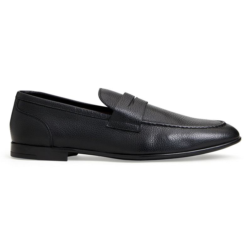 LASTRA SLIP-ON LEATHER LOAFER-BLACK – Bruno Magli