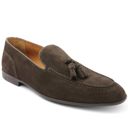 Luis Casual Suede Tailored Loafer - Dark Brown