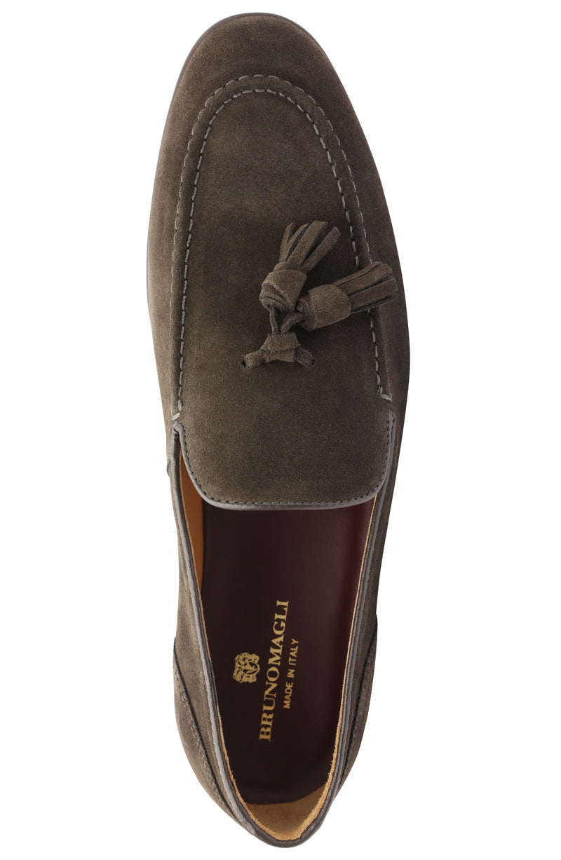 Luis Casual Suede Tailored Loafer - Dark Brown