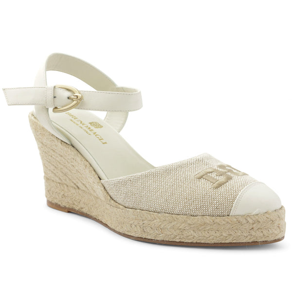 Marella Platform Espadrille Wedge - Natural Linen