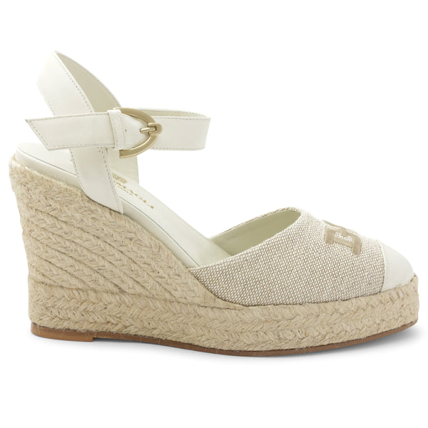 Marella Platform Espadrille Wedge - Natural Linen