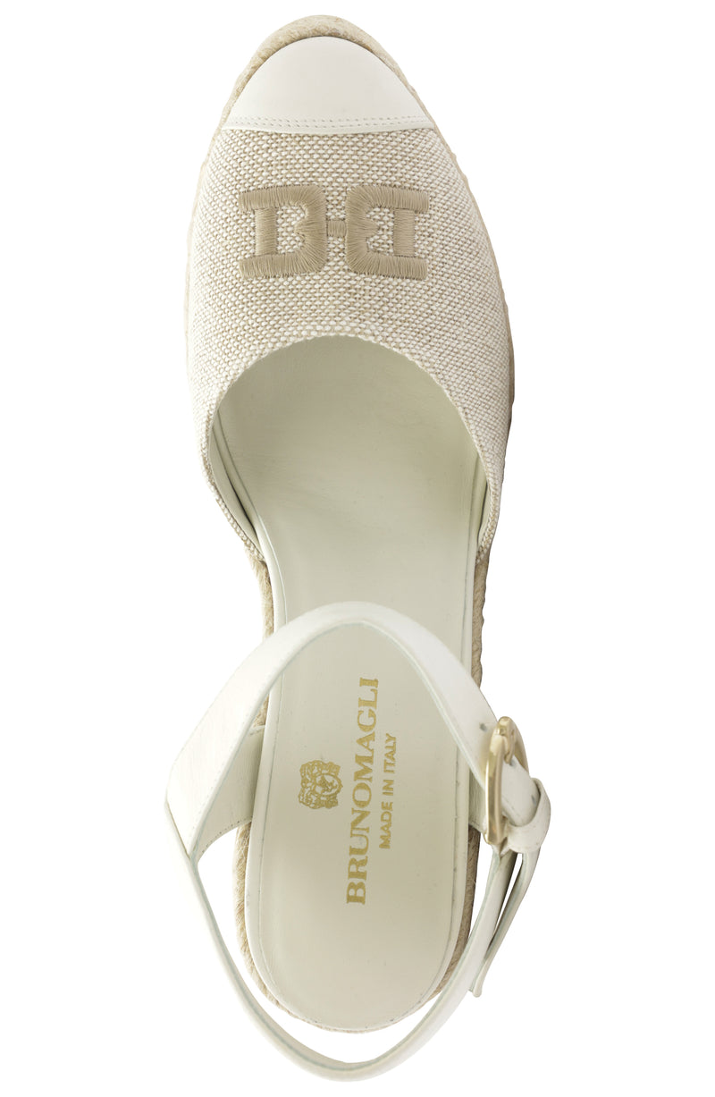 Marella Platform Espadrille Wedge - Natural Linen