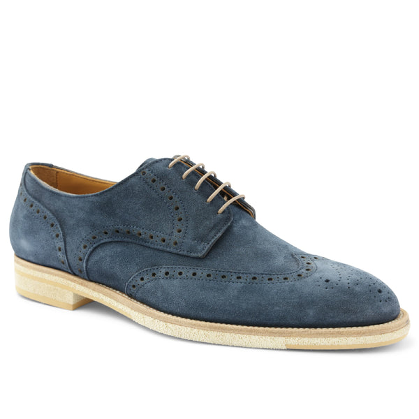 Milano Classic Wingtip Suede Oxford - Navy