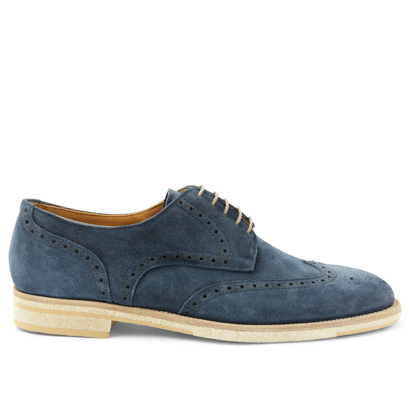 Milano Classic Wingtip Suede Oxford - Navy