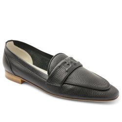 Morris Women's Soft Leather Slip On Loafer - Black