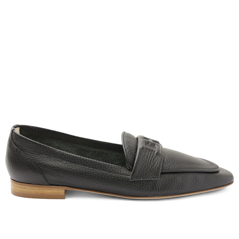 Morris Women's Soft Leather Slip On Loafer - Black