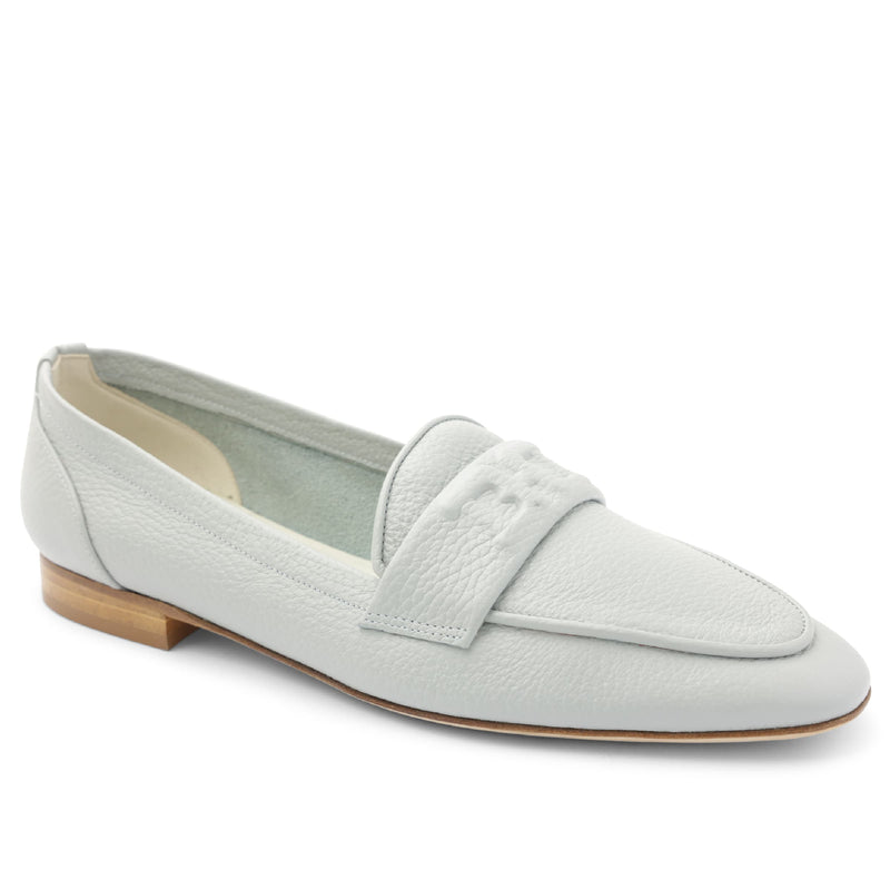 Morris Women's Soft Leather Slip On Loafer - Light Blue