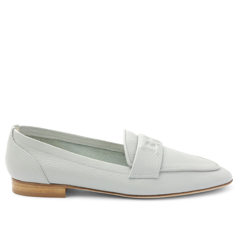 Morris Women's Soft Leather Slip On Loafer - Light Blue