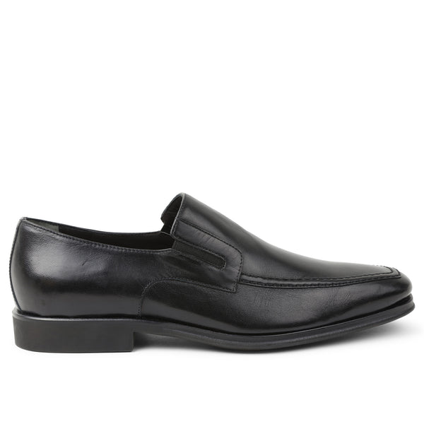 Bruno Magli-Raging Leather-Men's Slip On Shoe-Italian Leather Work Shoe-Black-front